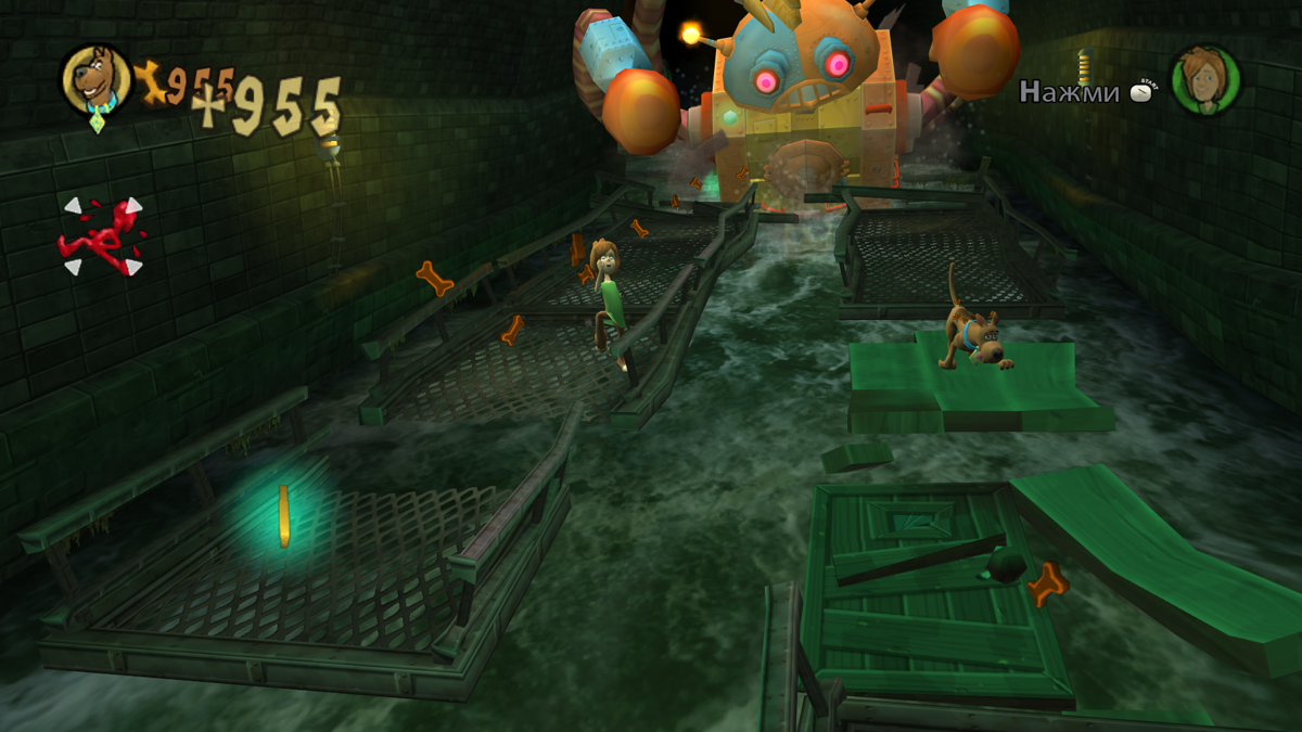 Scooby-Doo!: First Frights (Windows) screenshot: Chased by a giant robot