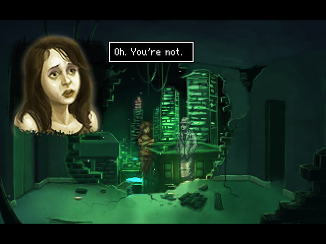 The Blackwell Epiphany (Windows) screenshot: The first spook of the game