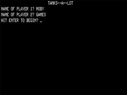 Tanks-a-Lot (1981) - MobyGames