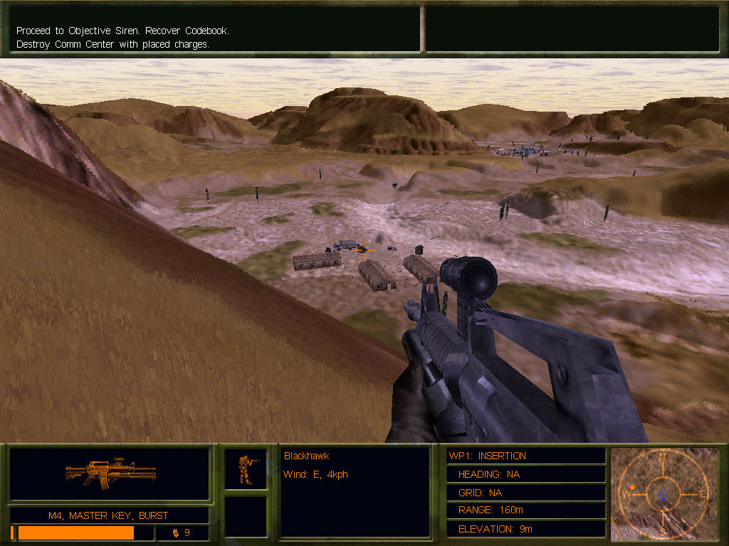 Delta Force 2 (Windows) screenshot: Taking a safe position