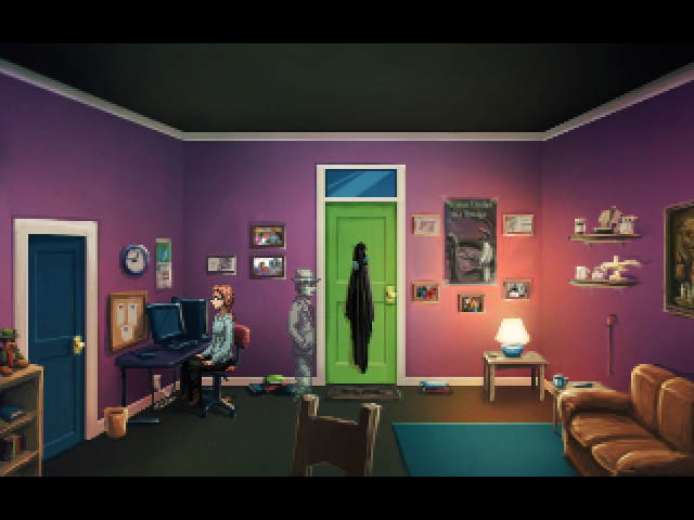 The Blackwell Epiphany (Windows) screenshot: Back in Rosa's apartment