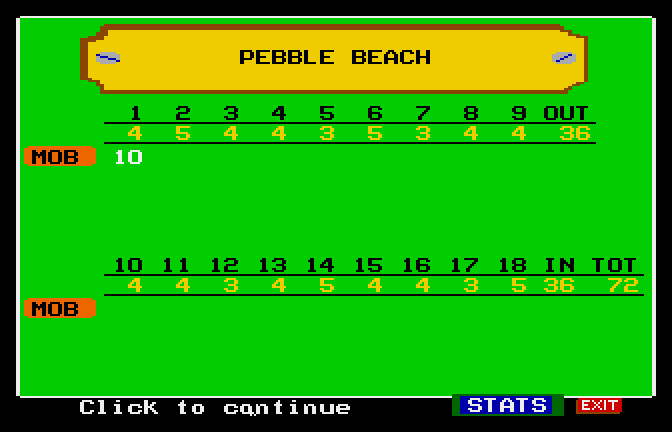 Mean 18 (Apple IIgs) screenshot: Final Score