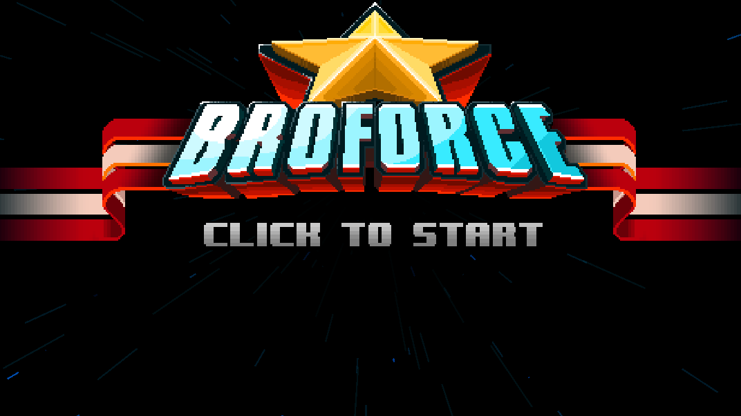Broforce Brototype (Browser) screenshot: Title screen