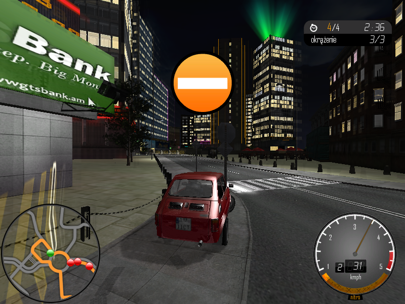 Bambino Rally 3 (Windows) screenshot: Wrong direction, you have to turn back
