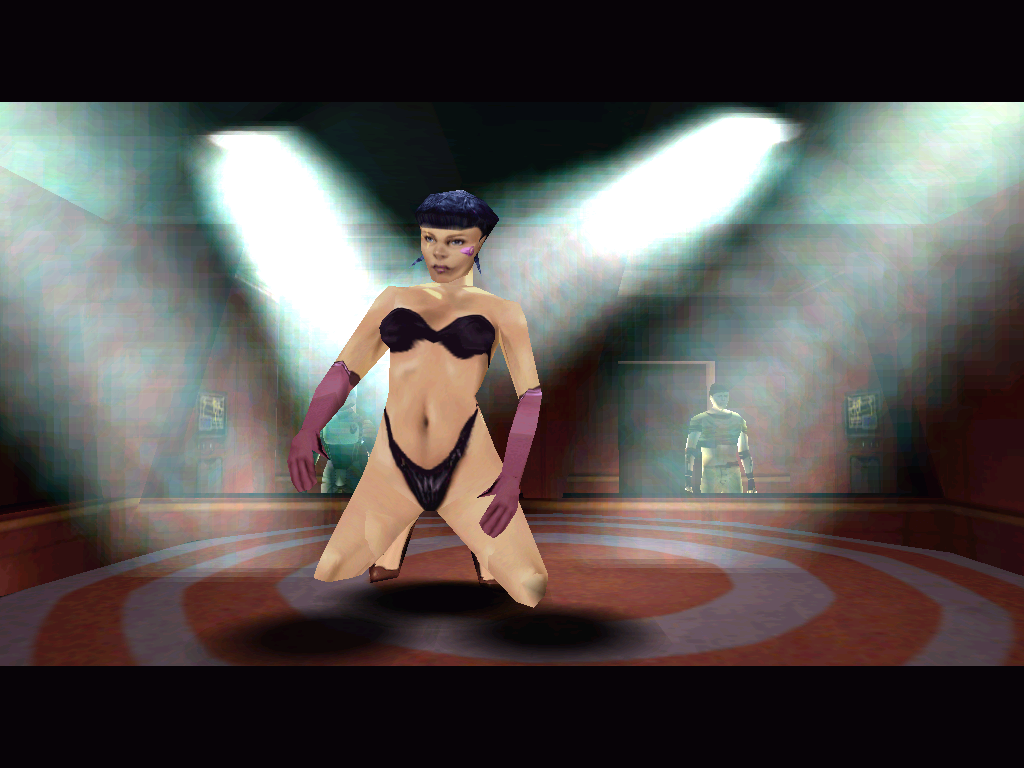 Omikron: The Nomad Soul (Windows) screenshot: You can watch an erotic dance for money in a certain place. Are you sure it was worth it?..