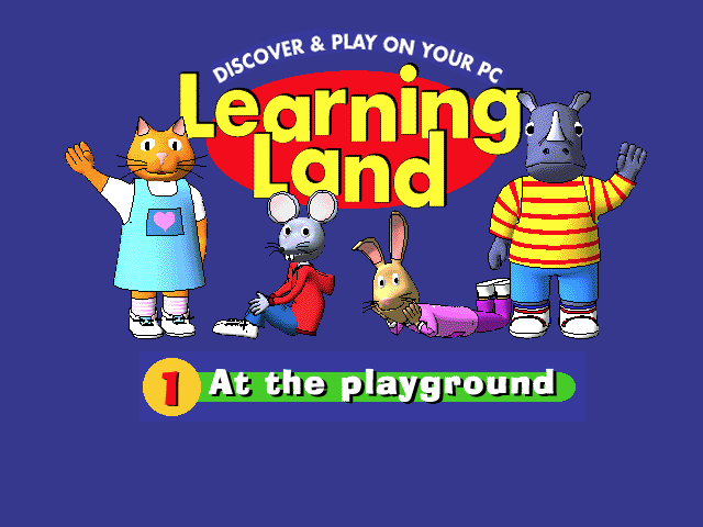 Learning Land 1: At The Playground (Windows) screenshot: The title screen follows the De Agostini logo