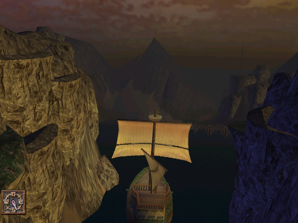 Ultima IX: Ascension (Windows) screenshot: Ship navigation! Sail around, discover new places... that kind of thing