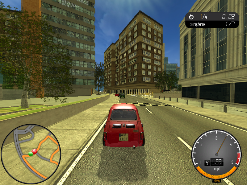 Bambino Rally 3 (Windows) screenshot: Standard camera view