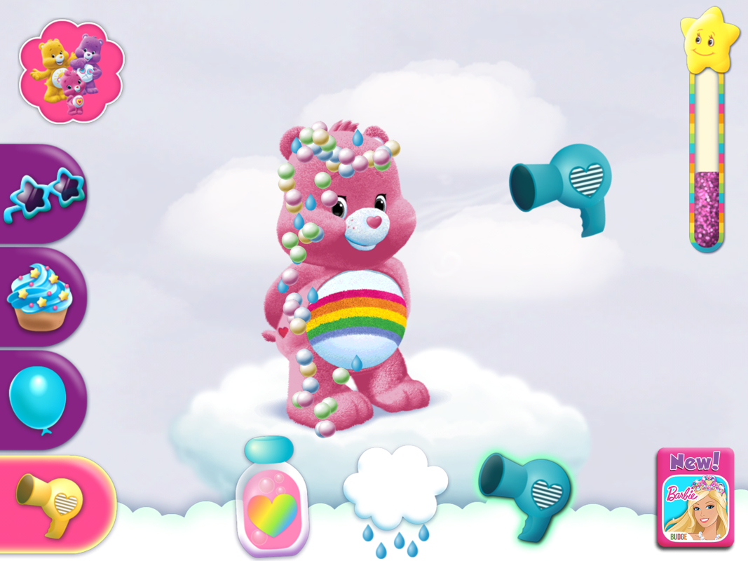 Care Bears: Wish Upon a Cloud (iPad) screenshot: Keep your bears clean.