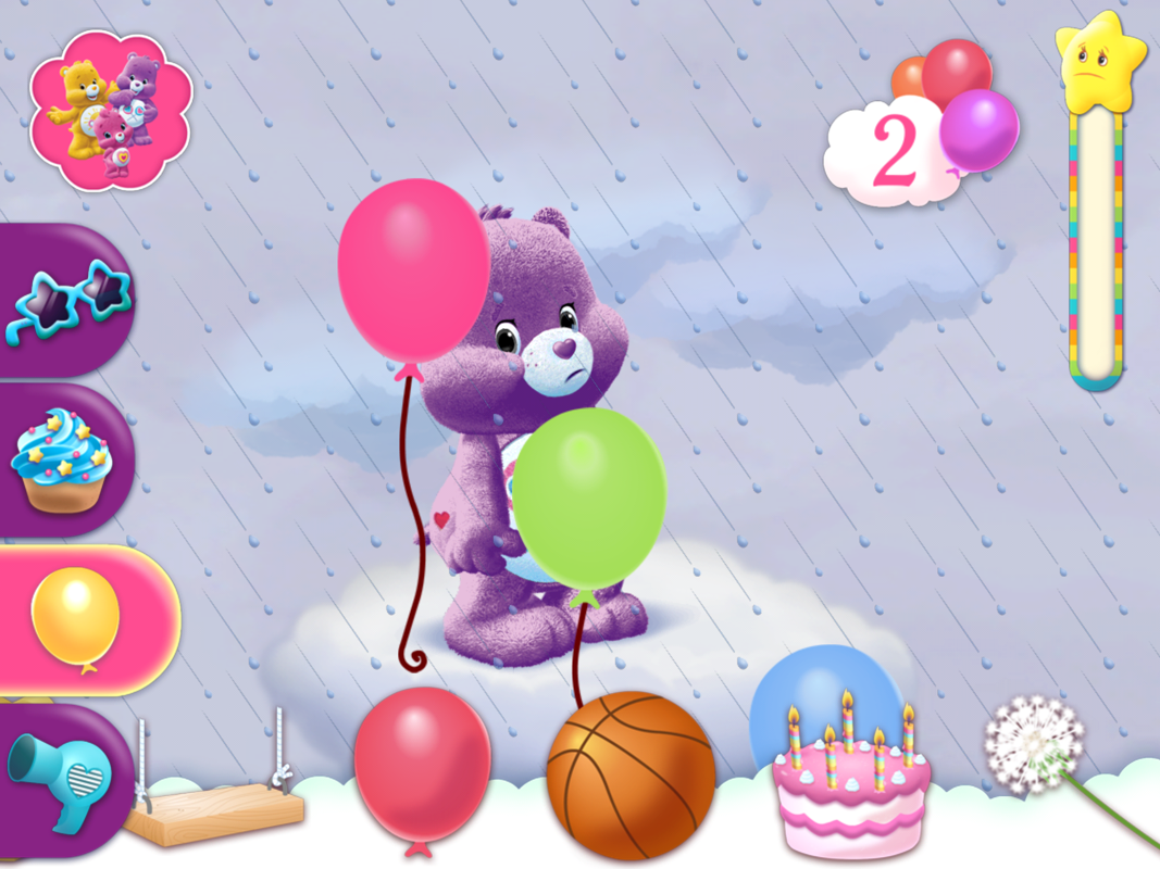 Care Bears: Wish Upon a Cloud (iPad) screenshot: Play mini-games.