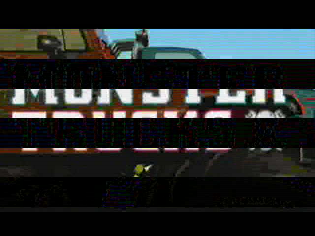 Thunder Truck Rally (DOS) screenshot: Title screen (European version)