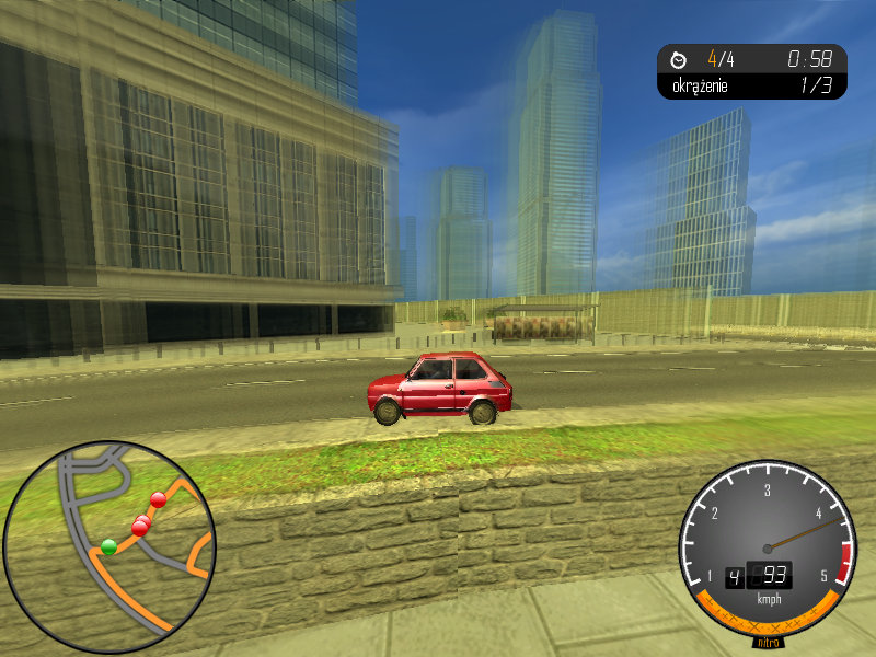 Bambino Rally 3 (Windows) screenshot: TV camera view