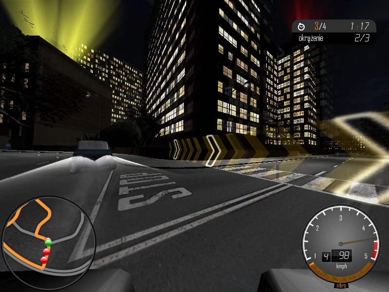 Bambino Rally 3 (Windows) screenshot: Closed city area