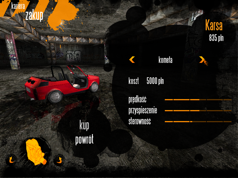 Bambino Rally 3 (Windows) screenshot: Kometa model