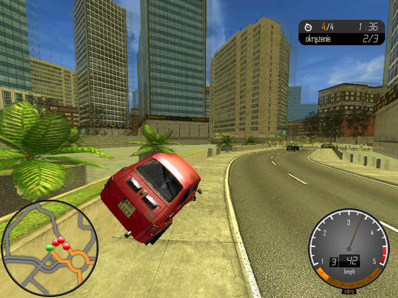 Bambino Rally 3 (Windows) screenshot: Riding on two wheels