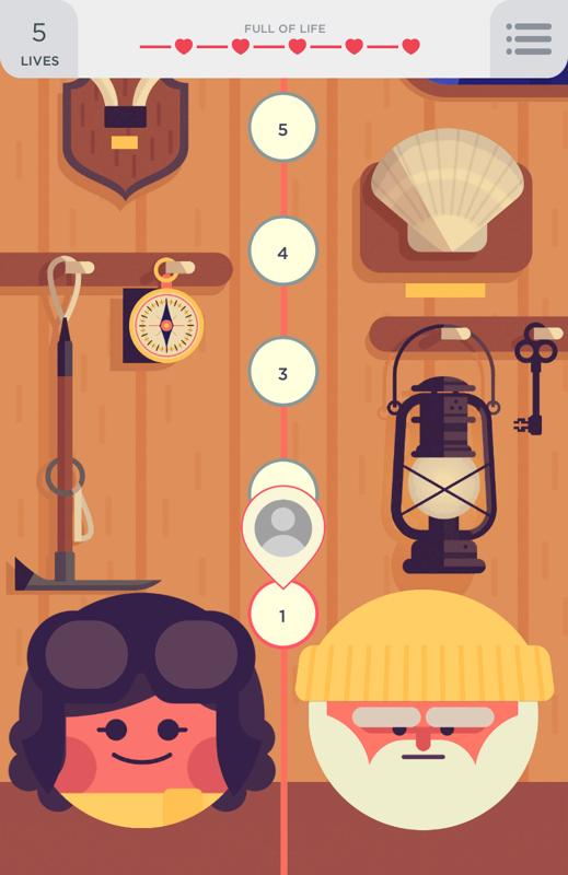 TwoDots (Android) screenshot: The beginning of the level selection screen