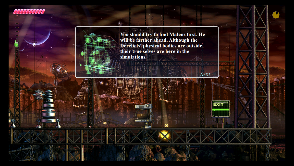 The Desolate Hope (Windows) screenshot: Coffee in Malwastes, advising the player
