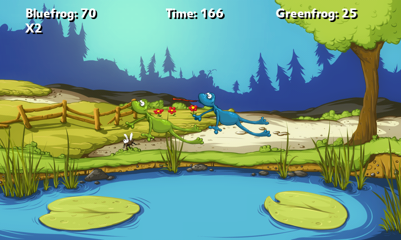 A Frog Game (Android) screenshot: Jump to catch flies