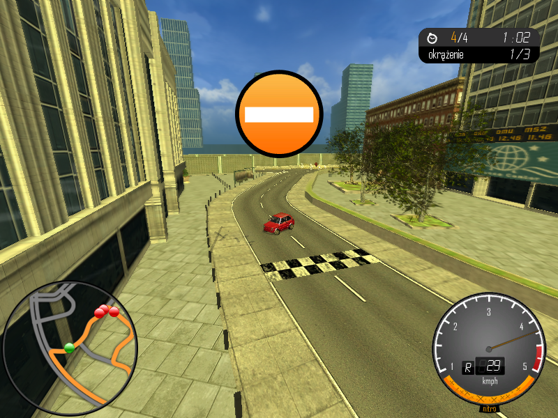 Bambino Rally 3 (Windows) screenshot: Wrong way sign