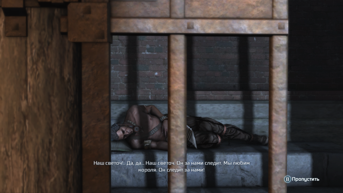 Assassin's Creed III: The Tyranny of King Washington - The Betrayal (Windows) screenshot: Ratonhnhaké:ton wakes up in prison