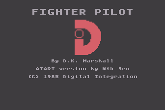 Fighter Pilot (Atari 8-bit) screenshot: Title Screen
