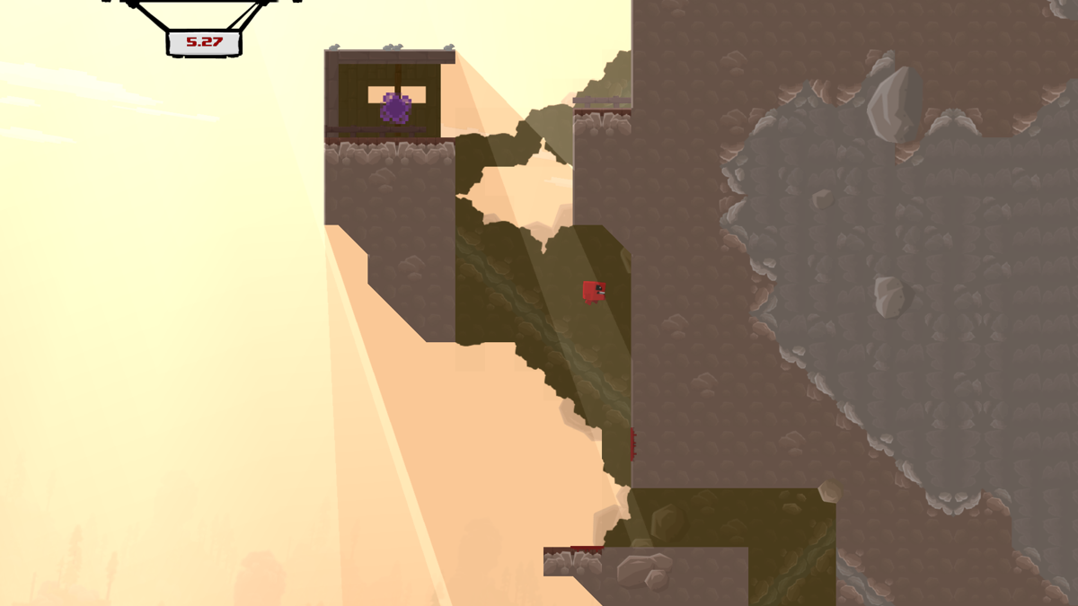 Super Meat Boy (Windows) screenshot: That's a portal to a warp zone up ahead