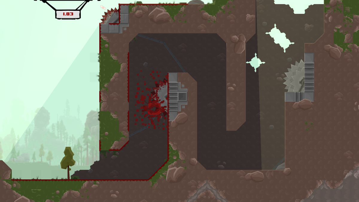 Super Meat Boy (Windows) screenshot: Ooops, I didn't make that jump