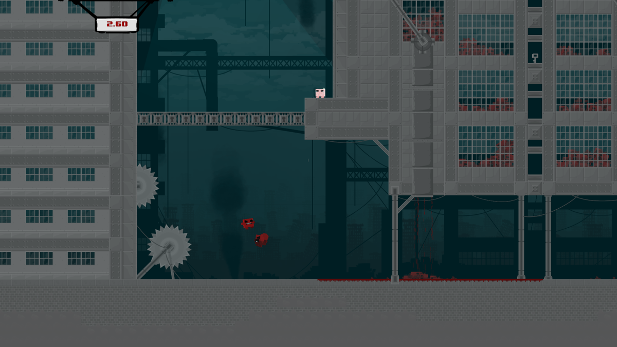 Super Meat Boy (Windows) screenshot: In World five you're sometimes chased by angry pieces of meat