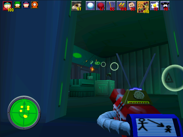 South Park (Windows) screenshot: Inside alien UFO