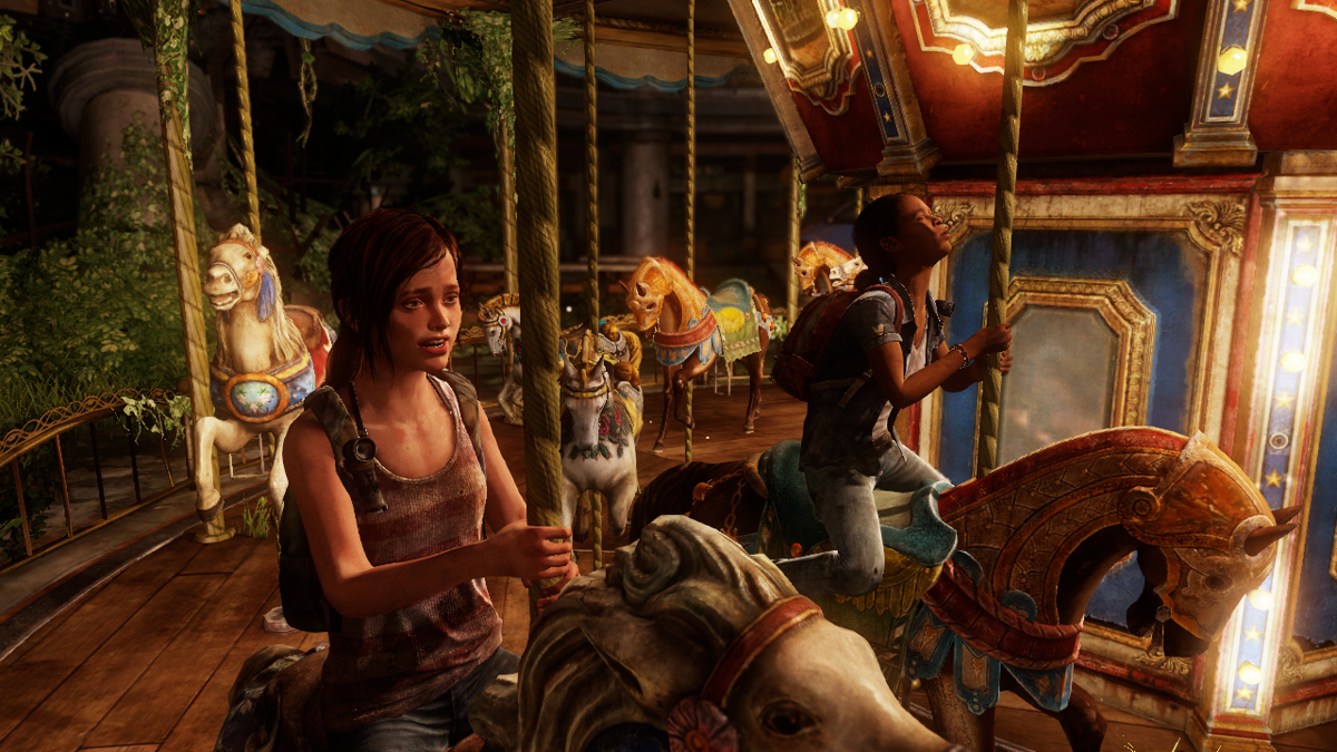 The Last of Us: Left Behind (PlayStation 3) screenshot: Girls are having fun