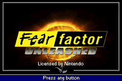 Fear Factor: Unleashed (Game Boy Advance) screenshot: Title screen
