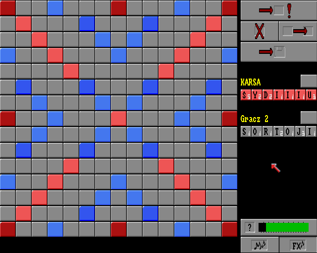 Skarabeusz (Amiga) screenshot: Initial set of letters