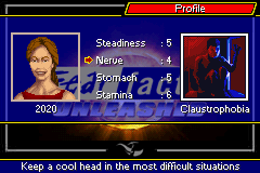 Fear Factor: Unleashed (Game Boy Advance) screenshot: Profile