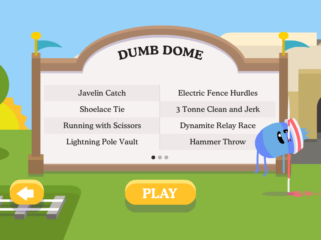 Dumb Ways to Die 2: The Games (iPad) screenshot: Welcome to the Dumb Dome
