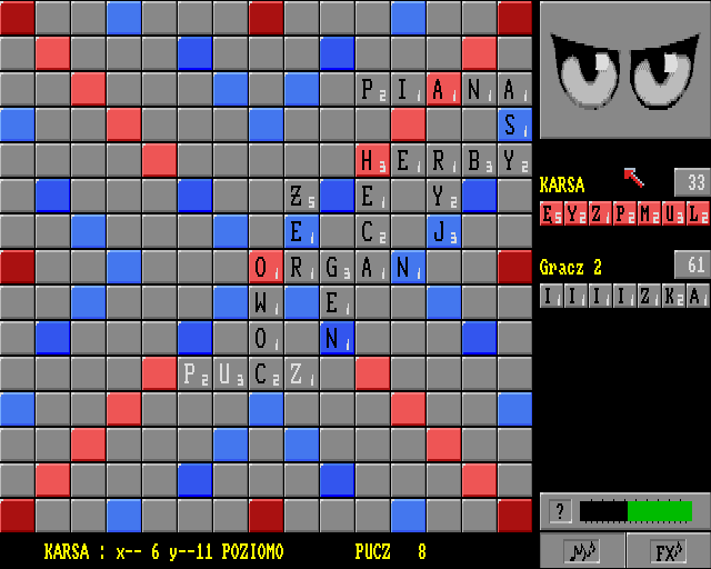 Skarabeusz (Amiga) screenshot: Computer round