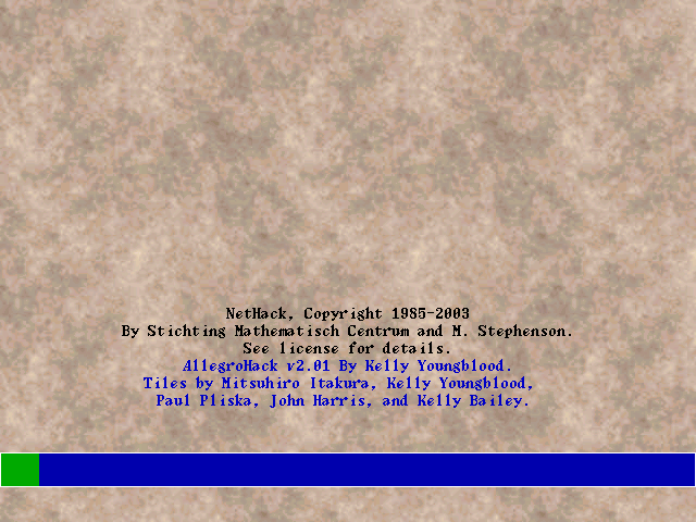 AllegroHack (DOS) screenshot: Title/loading screen.