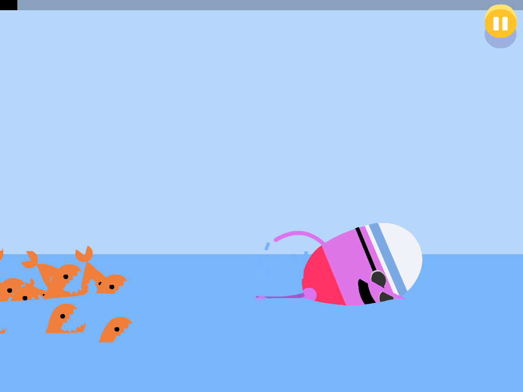 Dumb Ways to Die 2: The Games (iPad) screenshot: 100m Piranha Freestyle