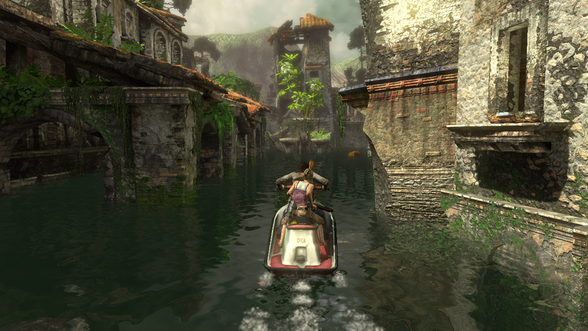 Uncharted: Drake's Fortune (PlayStation 3) screenshot: On a jetski