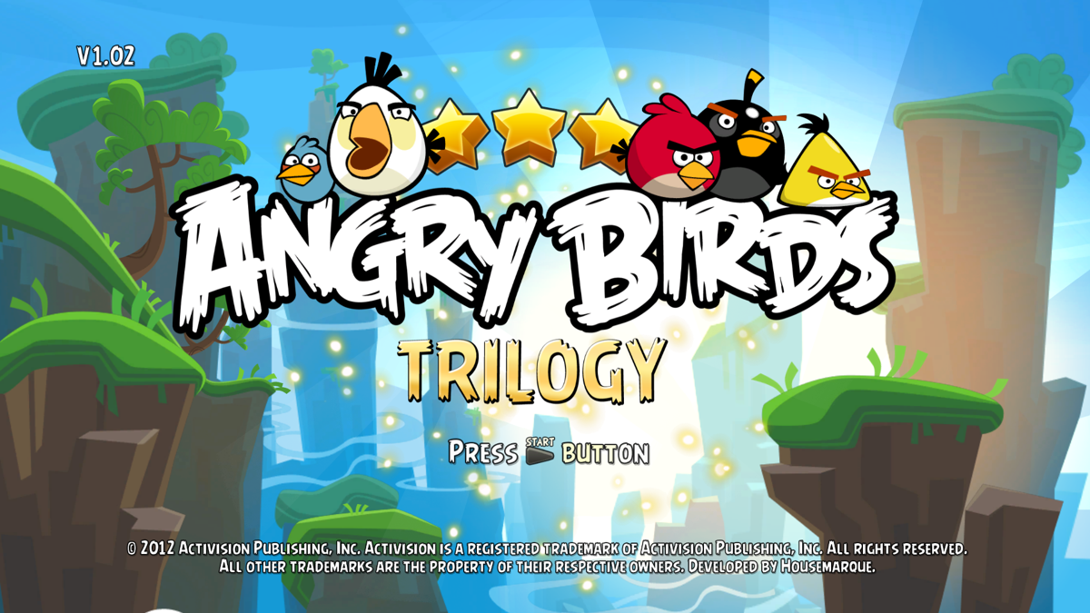 Angry Birds Trilogy (PlayStation 3) screenshot: Title screen