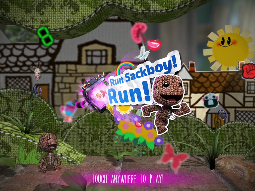 Run Sackboy! Run! (iPad) screenshot: Title screen