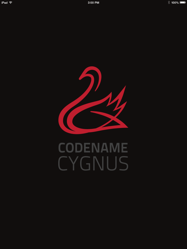 Codename Cygnus (iPad) screenshot: Title screen