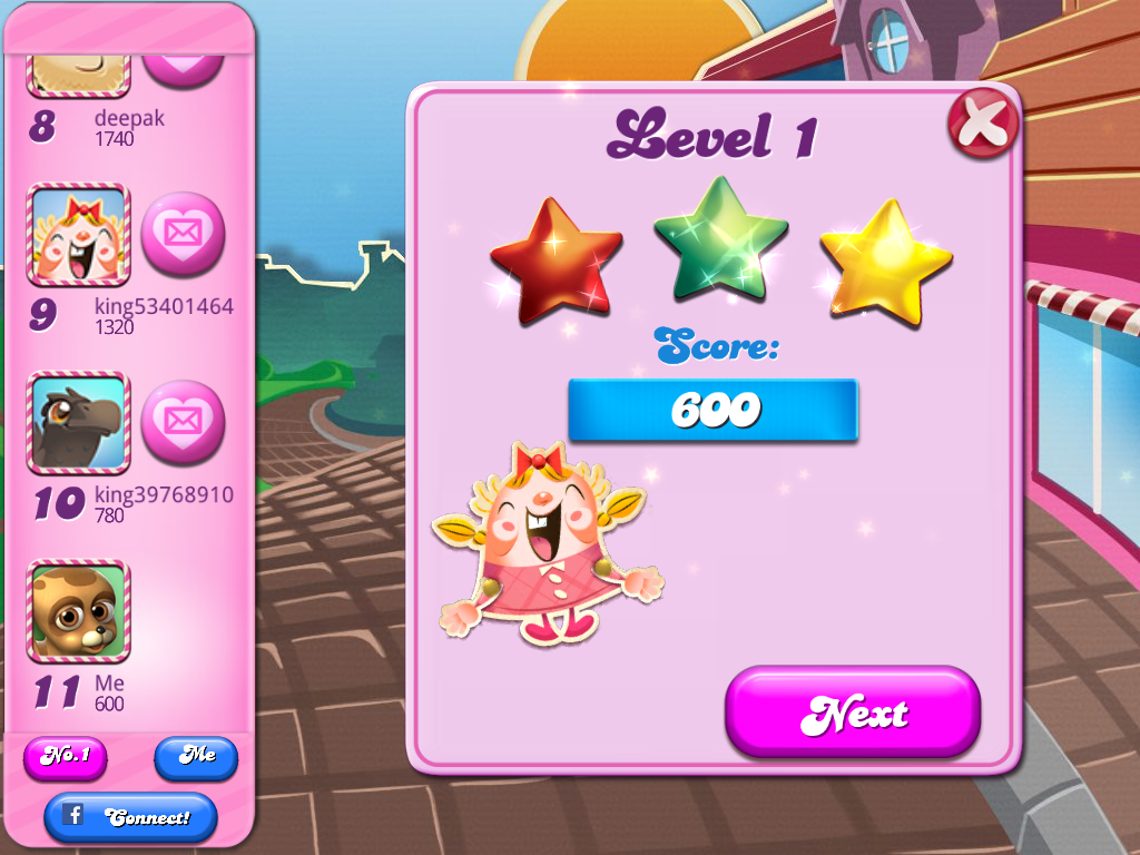 Candy Crush Saga Level 1 