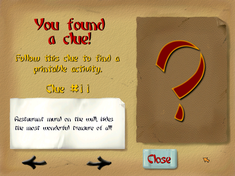 Scooby-Doo!: Case File N°2 - The Scary Stone Dragon (Windows) screenshot: Clue found