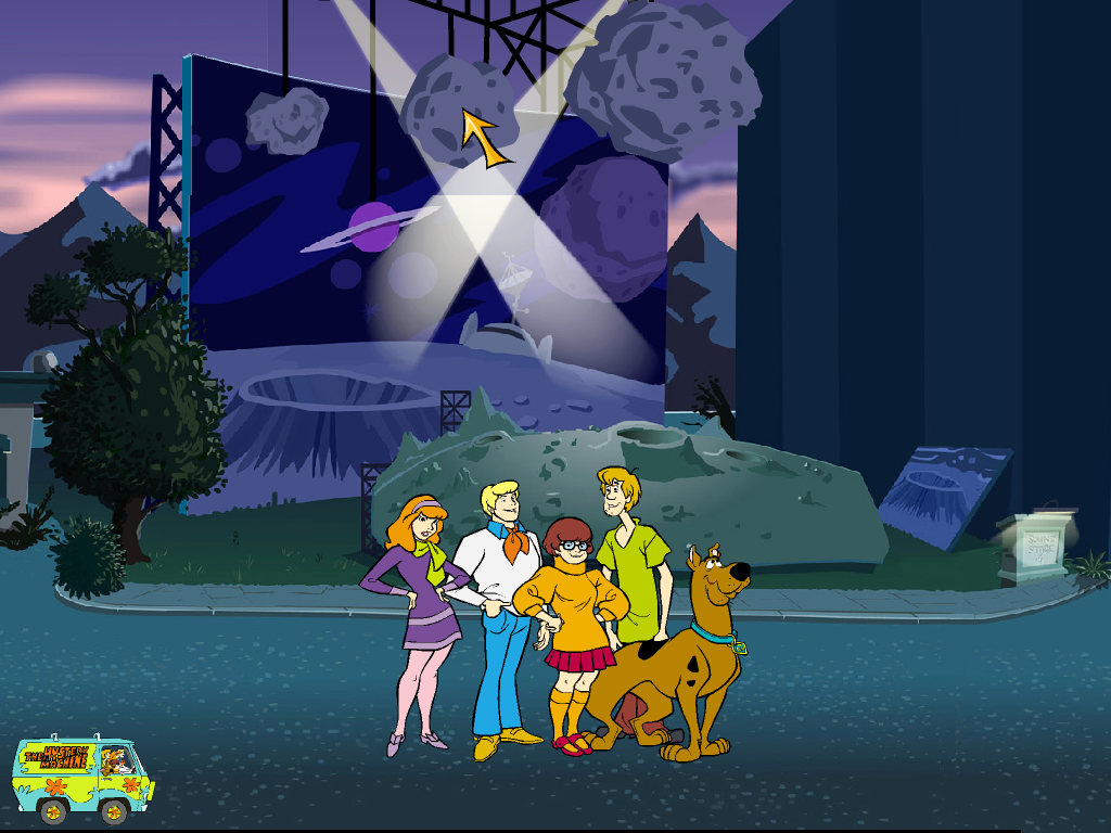 Scooby-Doo!: Case File #3 - Frights! Camera! Mystery! (Windows) screenshot: Flying rocks