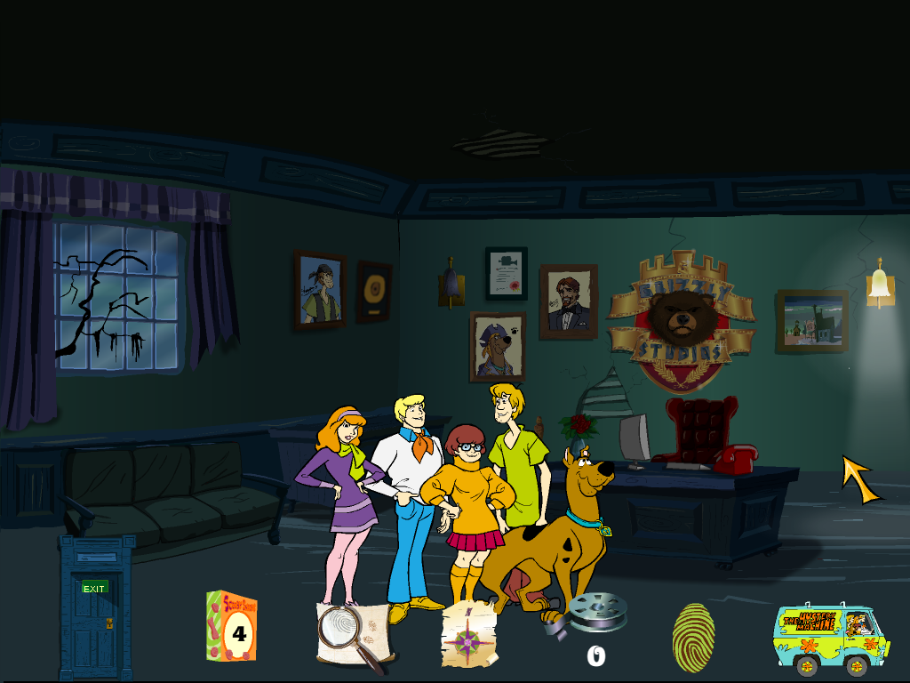 Scooby-Doo!: Case File #3 - Frights! Camera! Mystery! (Windows) screenshot: Mysterious Machine action menu