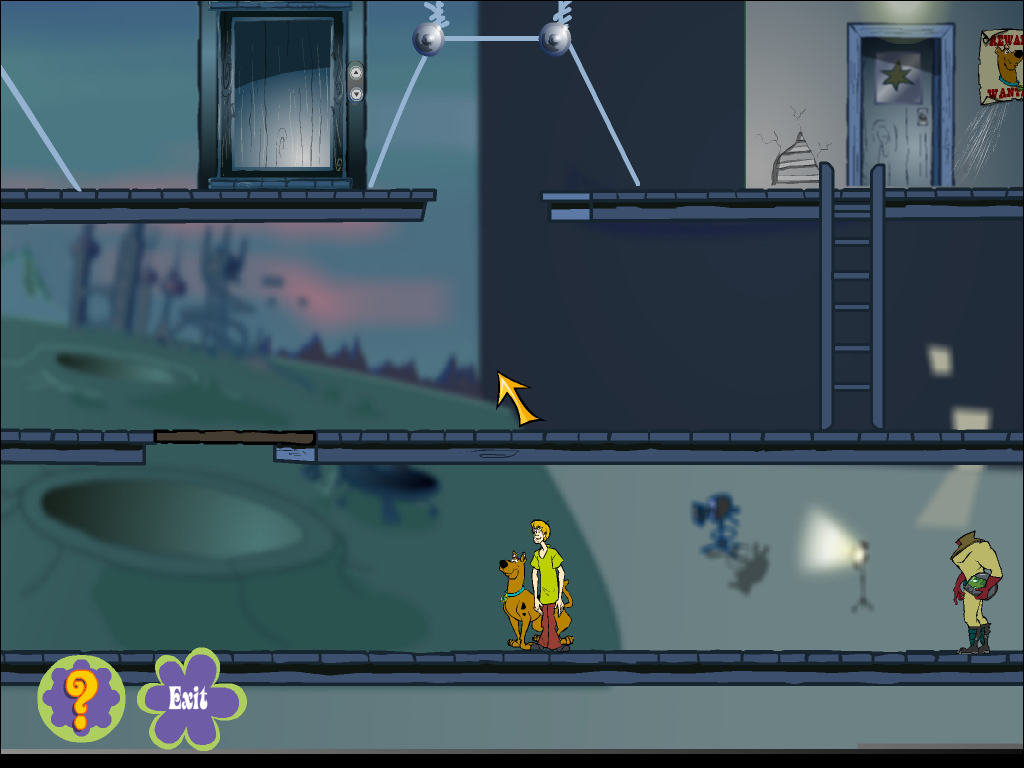 Scooby-Doo!: Case File #3 - Frights! Camera! Mystery! (Windows) screenshot: Chase start up position
