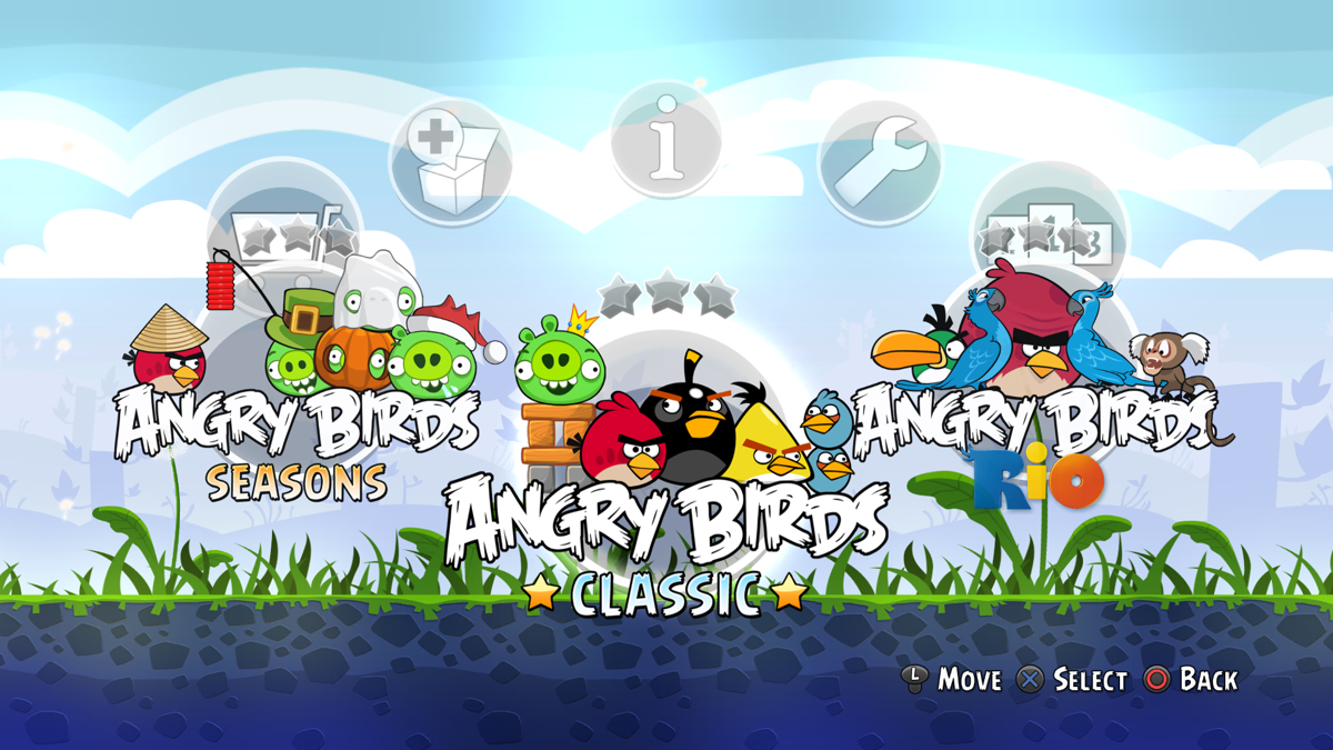 Angry Birds Trilogy (PlayStation 3) screenshot: Choose your game