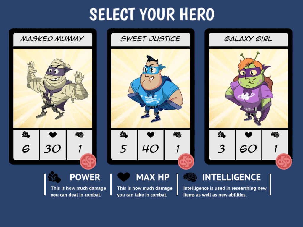 Middle Manager of Justice (iPad) screenshot: Hire your first hero.