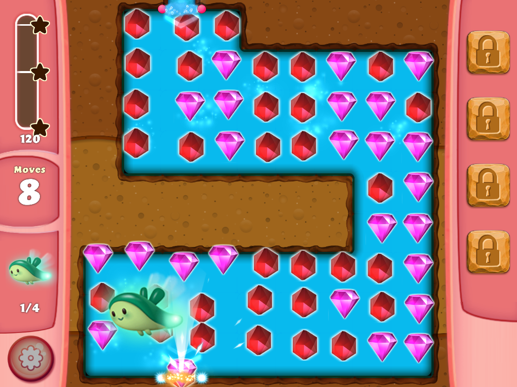 Screenshot of Diamond Digger Saga (iPad, 2014) - MobyGames