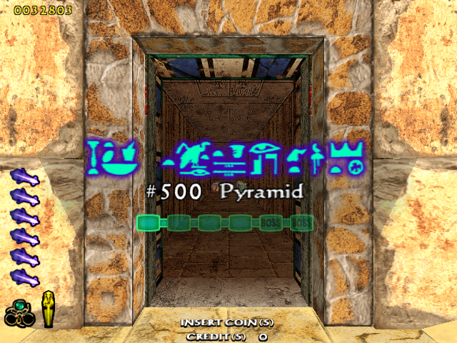 The Maze of the Kings (Arcade) screenshot: Entering the pyramid